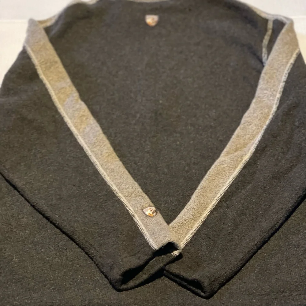 Kuhl‎ alpaca full zip jacket mens small brown/tan pre-owned condition